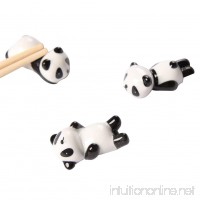 Freedi Cute Panda Chopsticks Rest Holder Set Chinese Ceramic Chopsticks Stand Spoon Fork Holder Rack Practical Tablewares Accessories 3 Pcs (Style A) - B07DQH3GMP